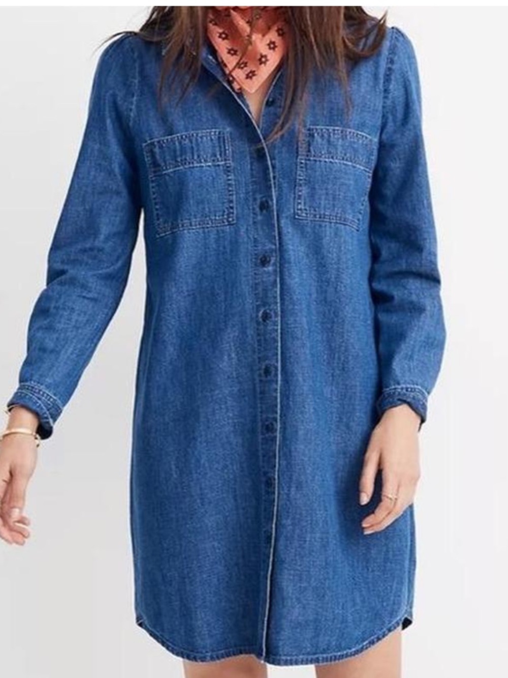 Madewell Mini Denim Shirt Dress - Large